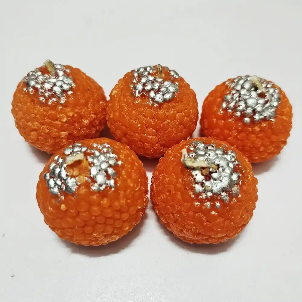Eco-friendly soy wax ladoo candles pack of 5